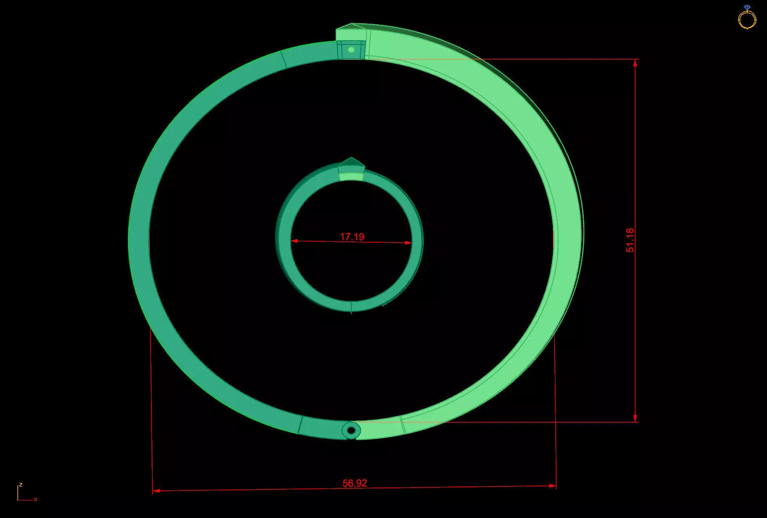 Tiffany Style T Diamond Ring Bangle Jewelry Set Cad File 3D print model_15