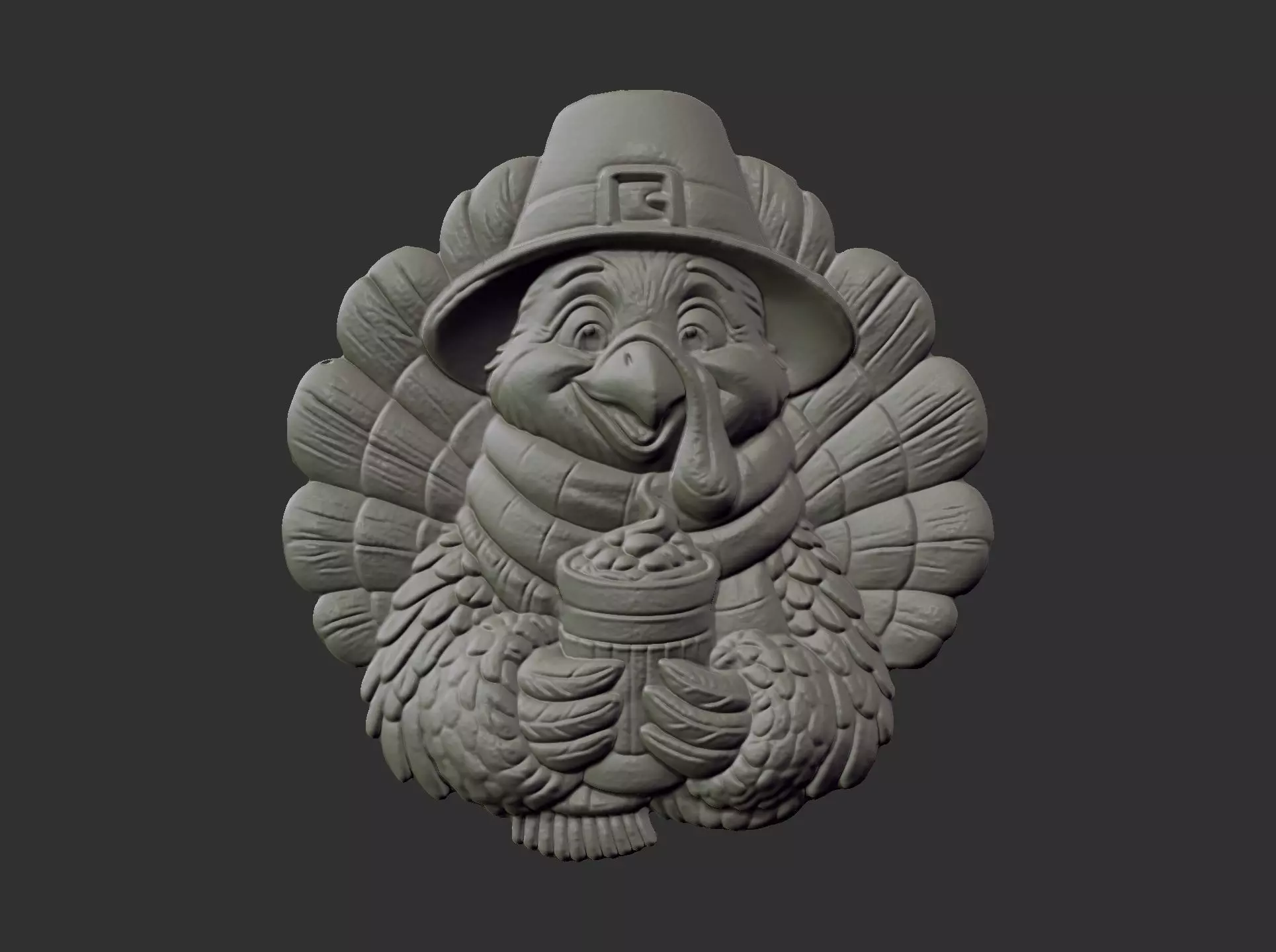turkey thanksgiving day decor 3D print model_8