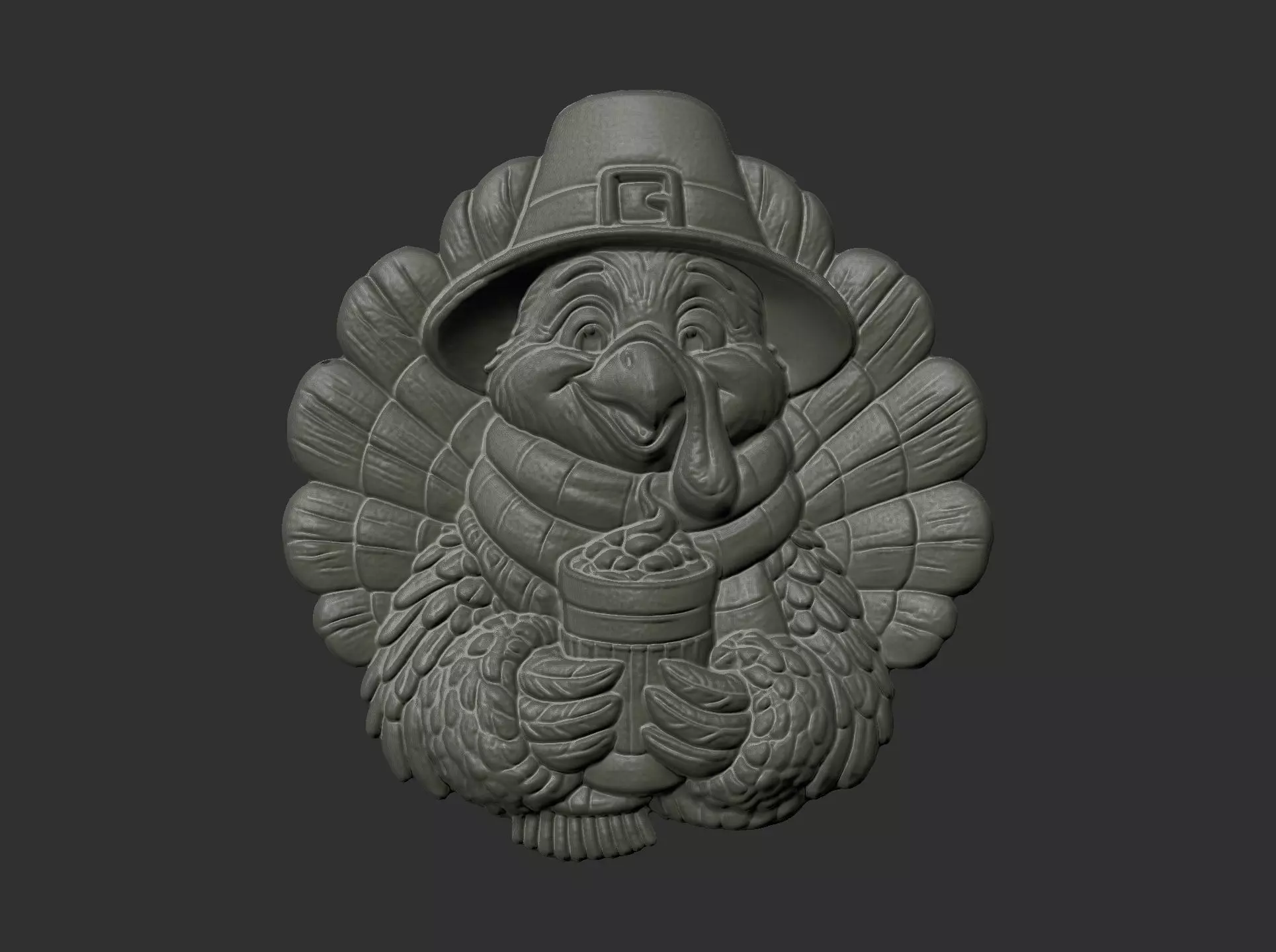 turkey thanksgiving day decor 3D print model_9