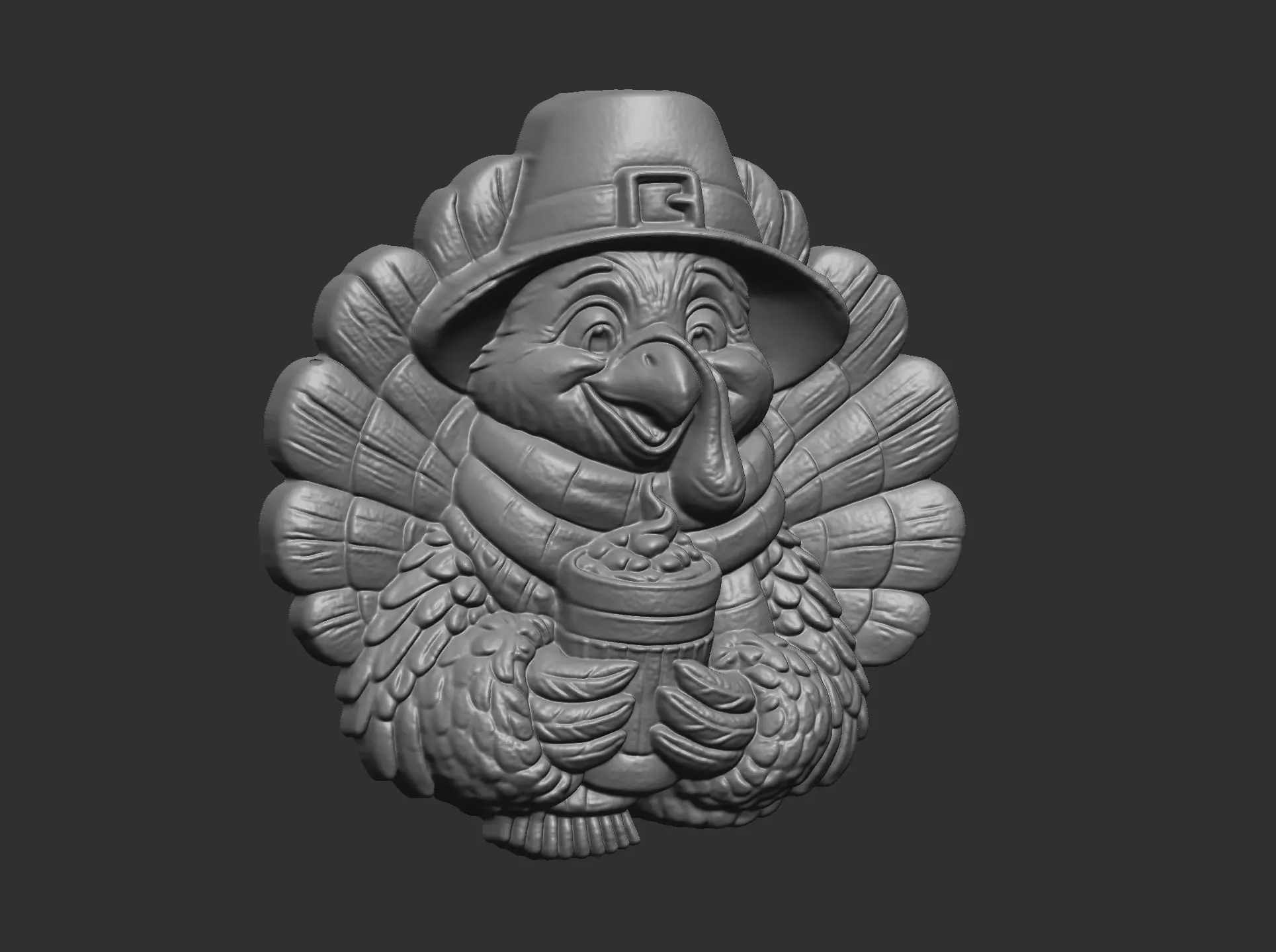 turkey thanksgiving day decor 3D print model_16