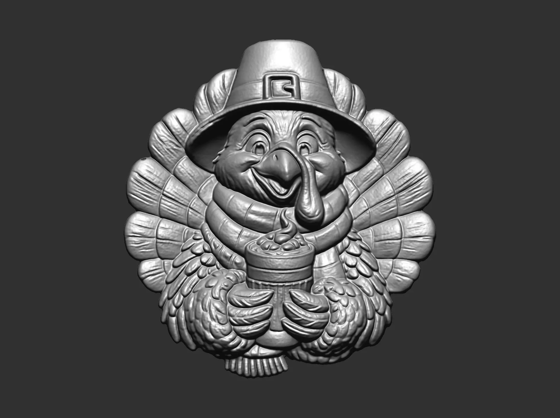 turkey thanksgiving day decor 3D print model_7