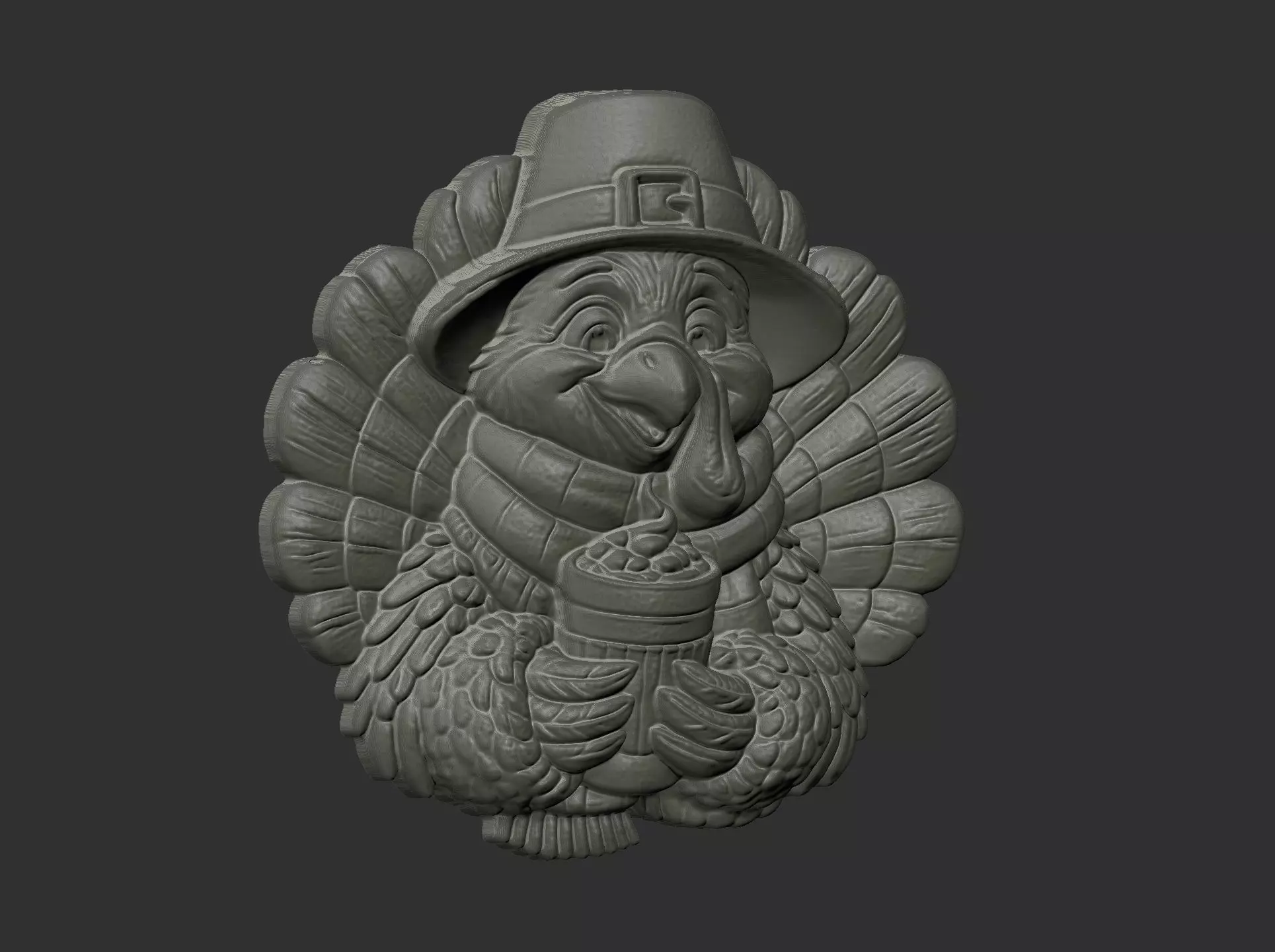 turkey thanksgiving day decor 3D print model_15