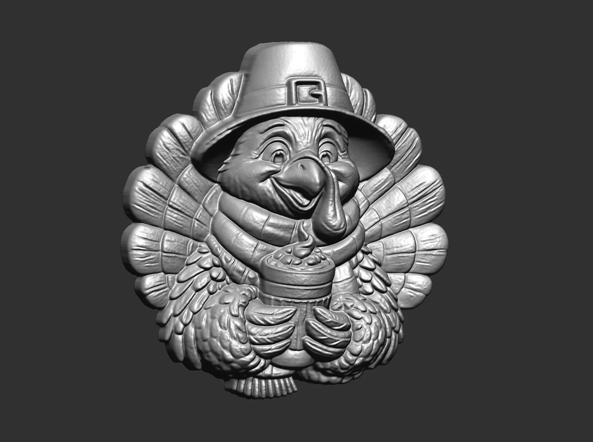 turkey thanksgiving day decor 3D print model_11