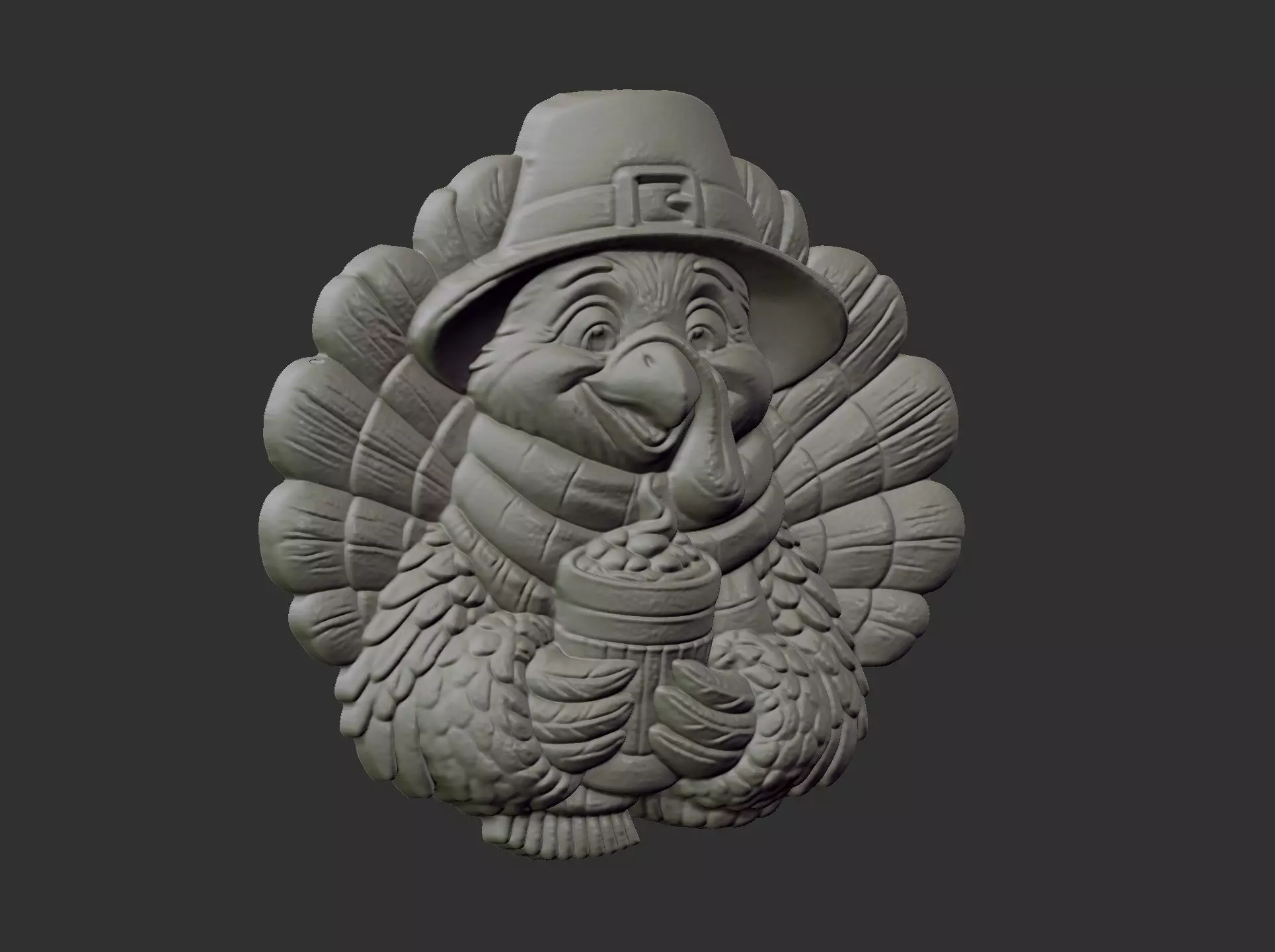 turkey thanksgiving day decor 3D print model_14