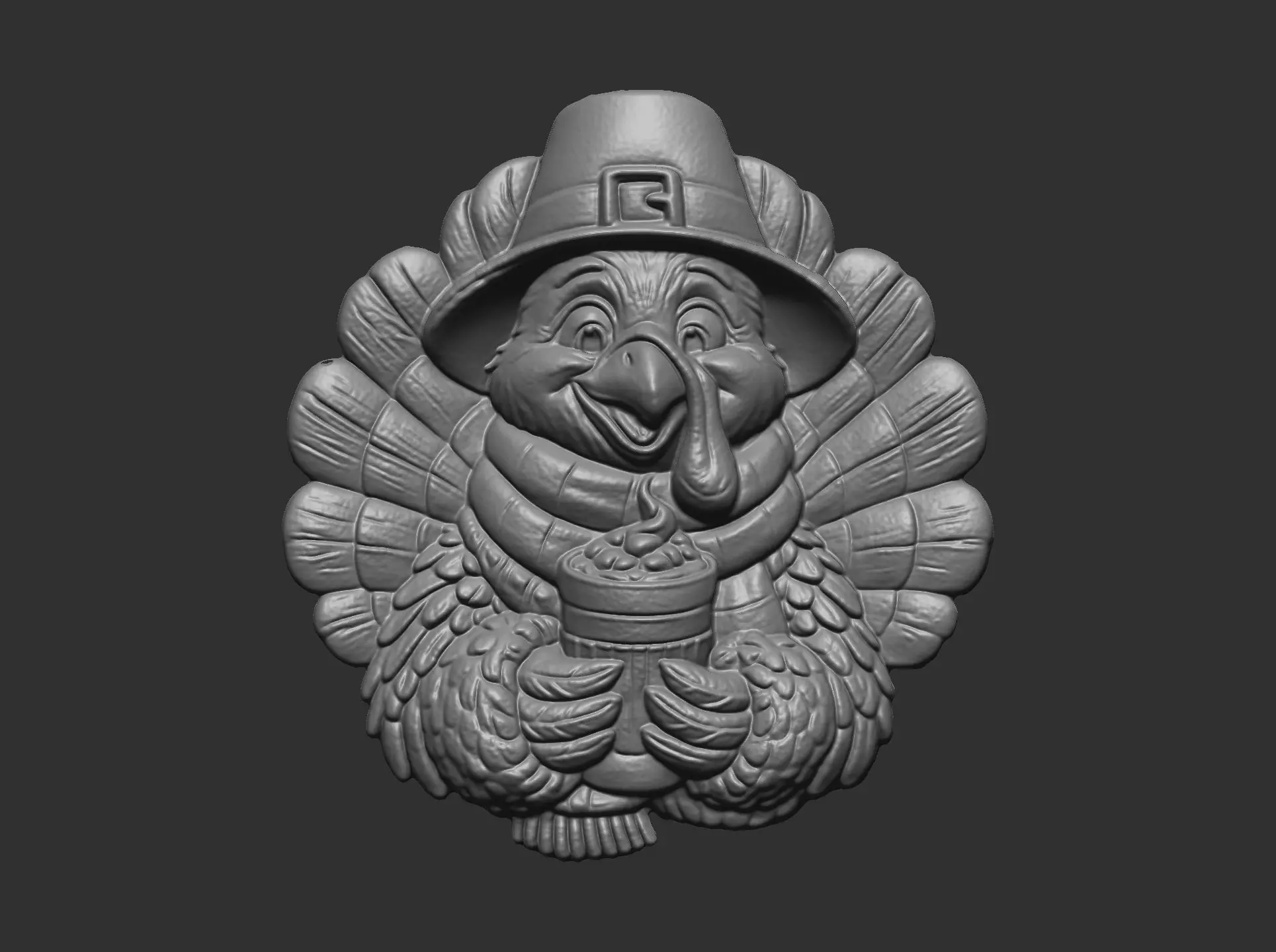 turkey thanksgiving day decor 3D print model_12