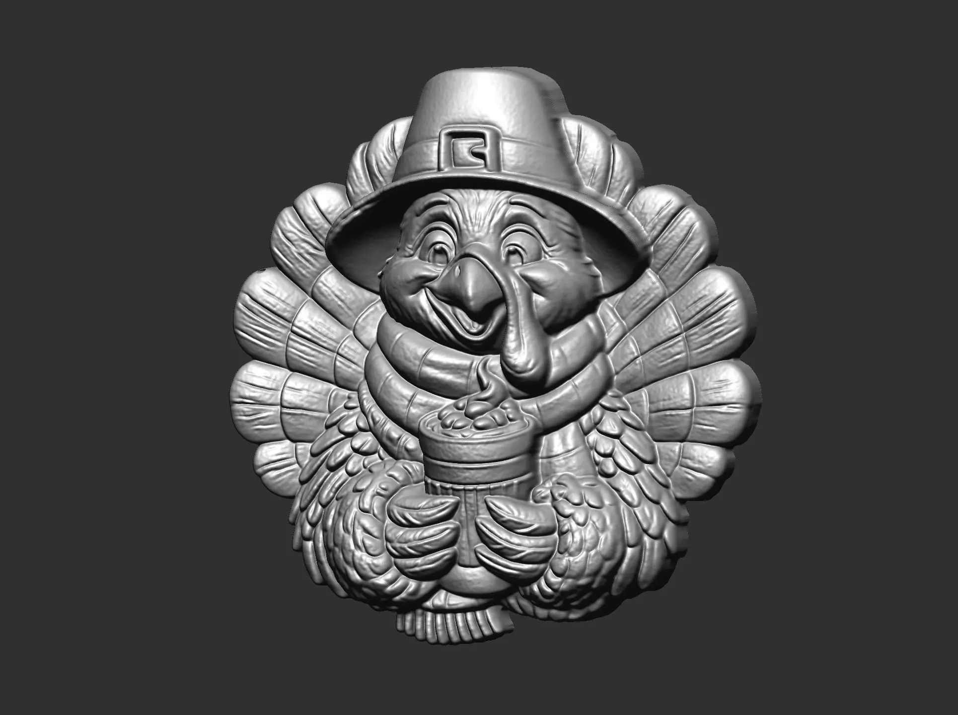 turkey thanksgiving day decor 3D print model_6
