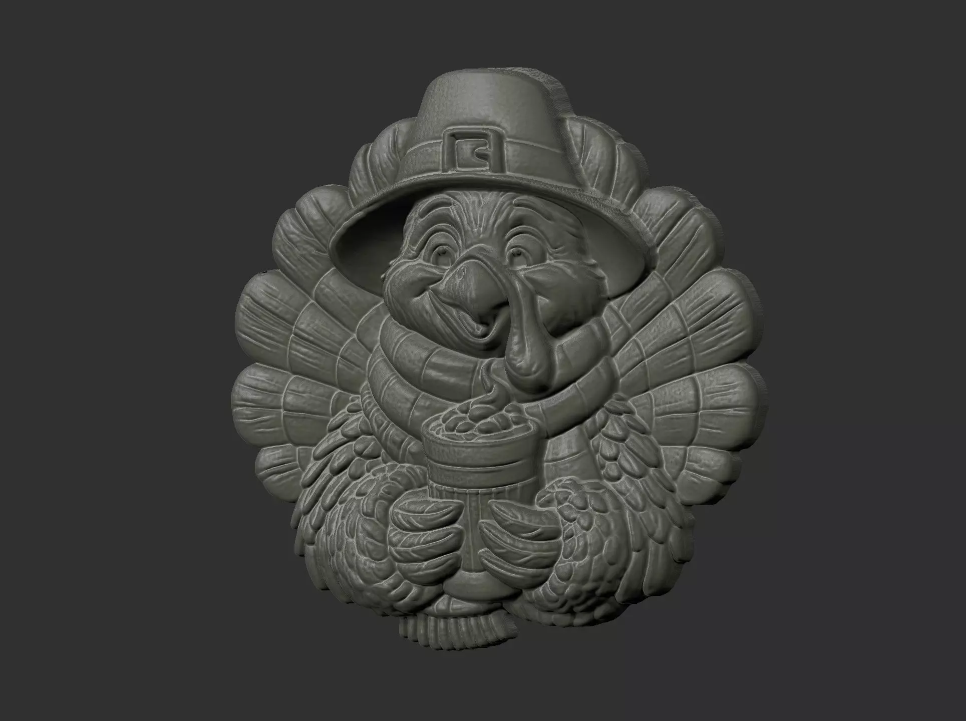 turkey thanksgiving day decor 3D print model_4