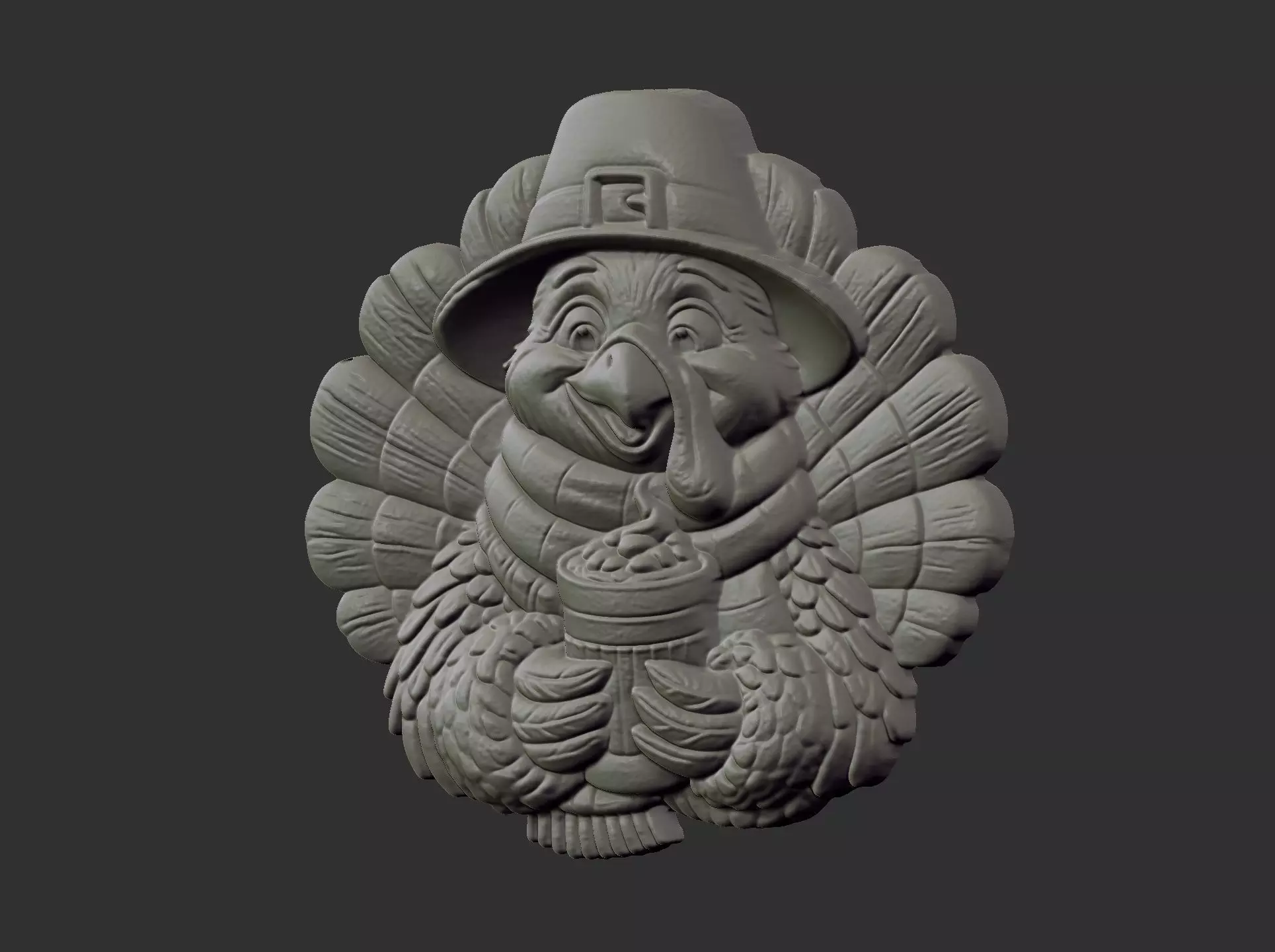 turkey thanksgiving day decor 3D print model_5