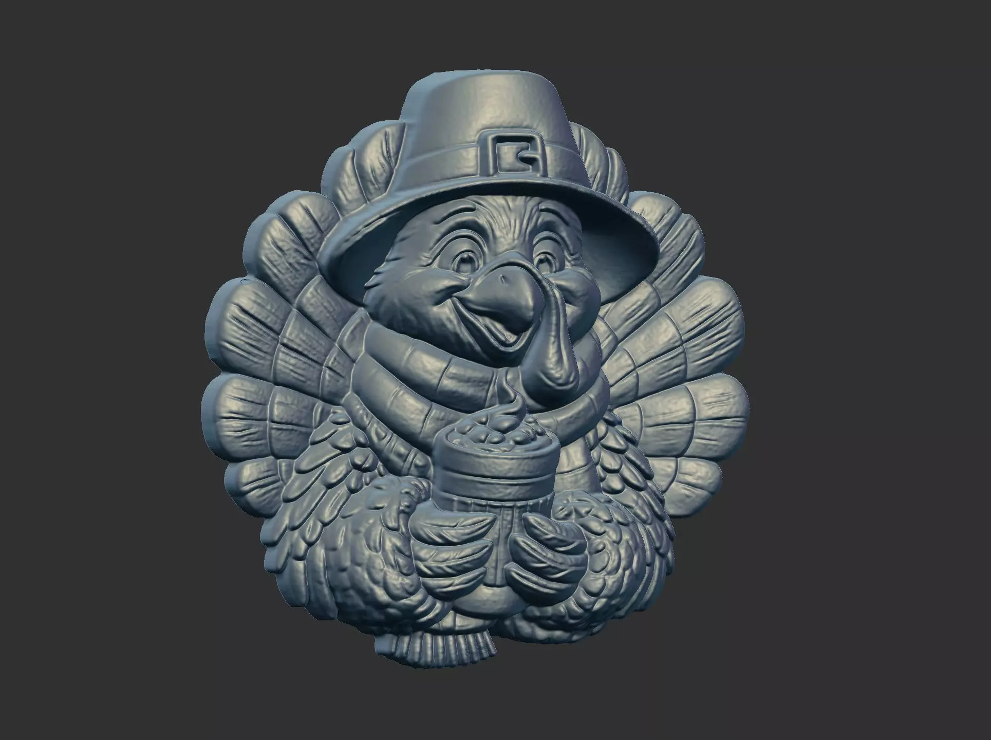 turkey thanksgiving day decor 3D print model_18