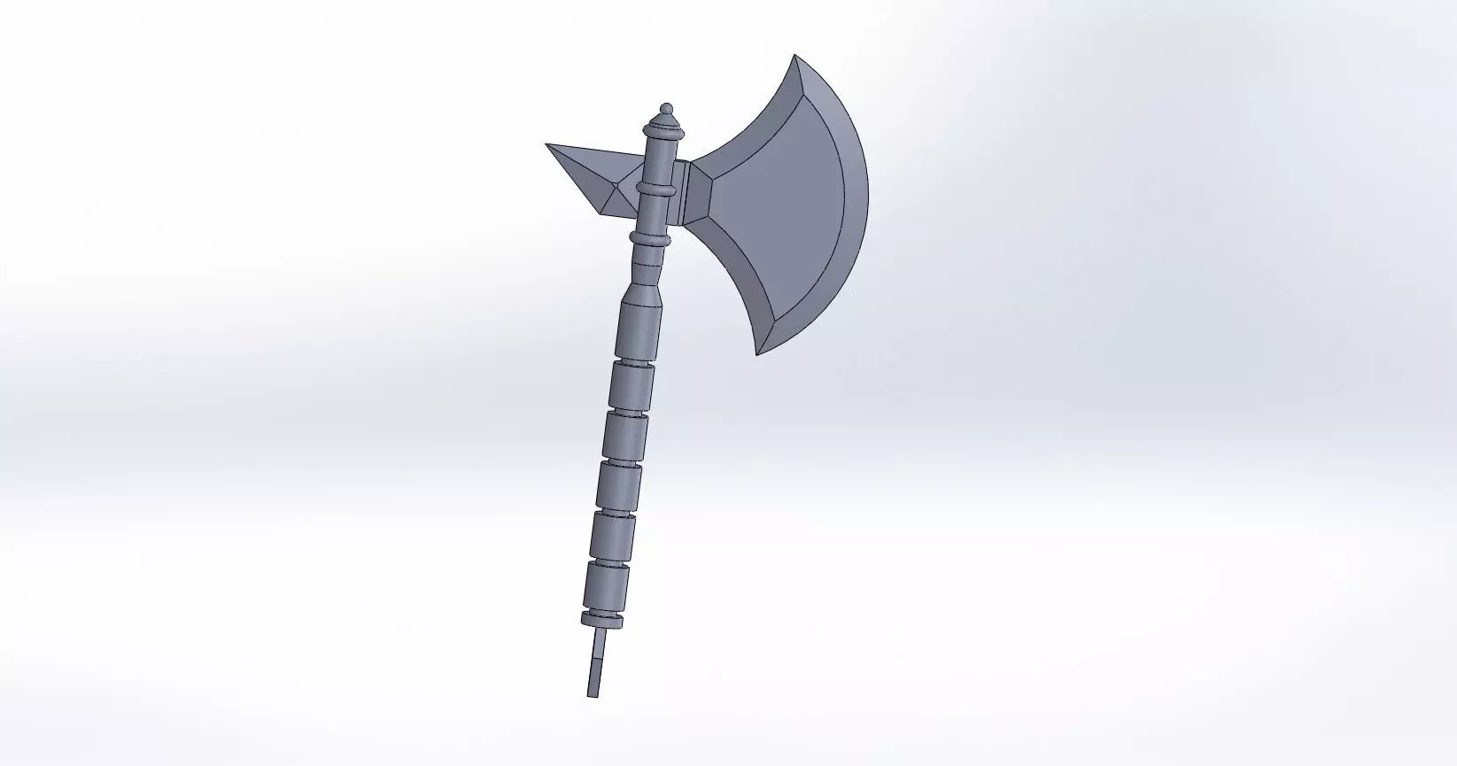 axe for battle 3D model_0