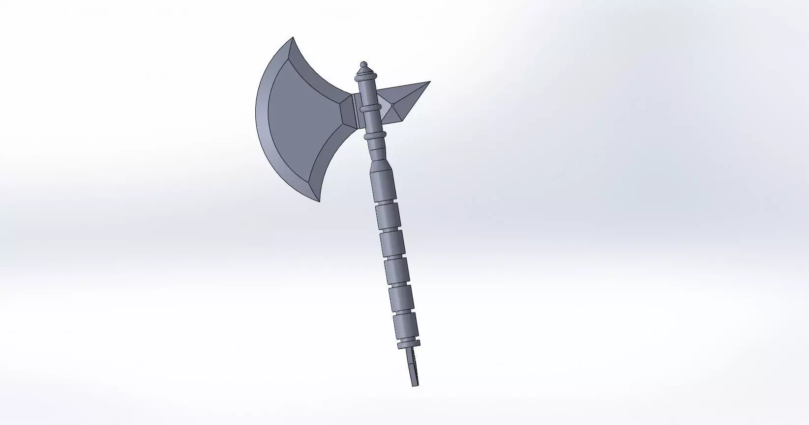 axe for battle 3D model_2