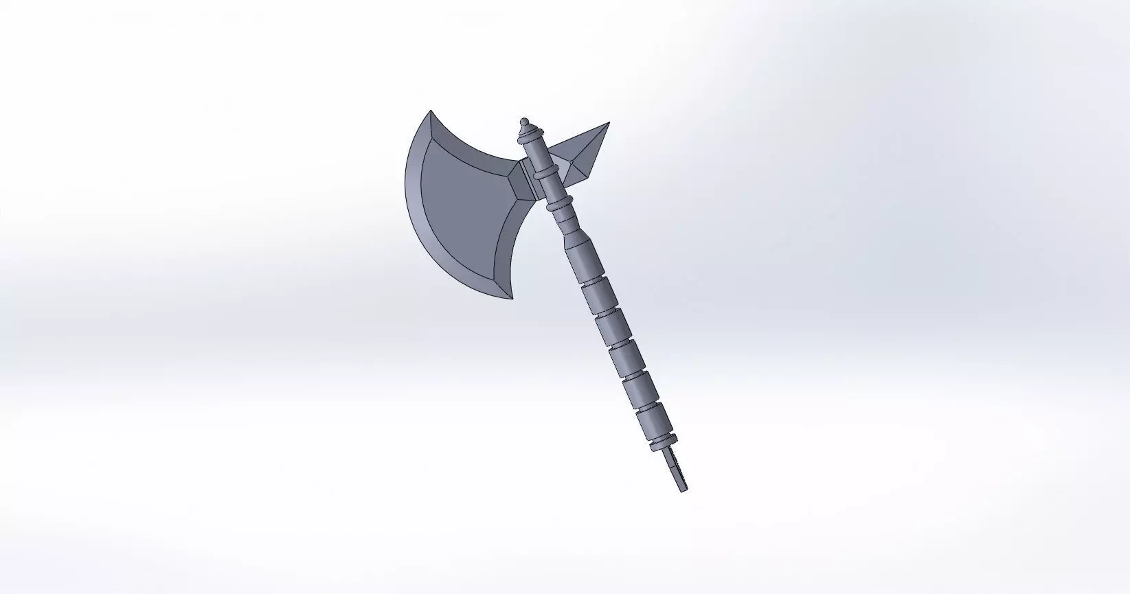 axe for battle 3D model_1