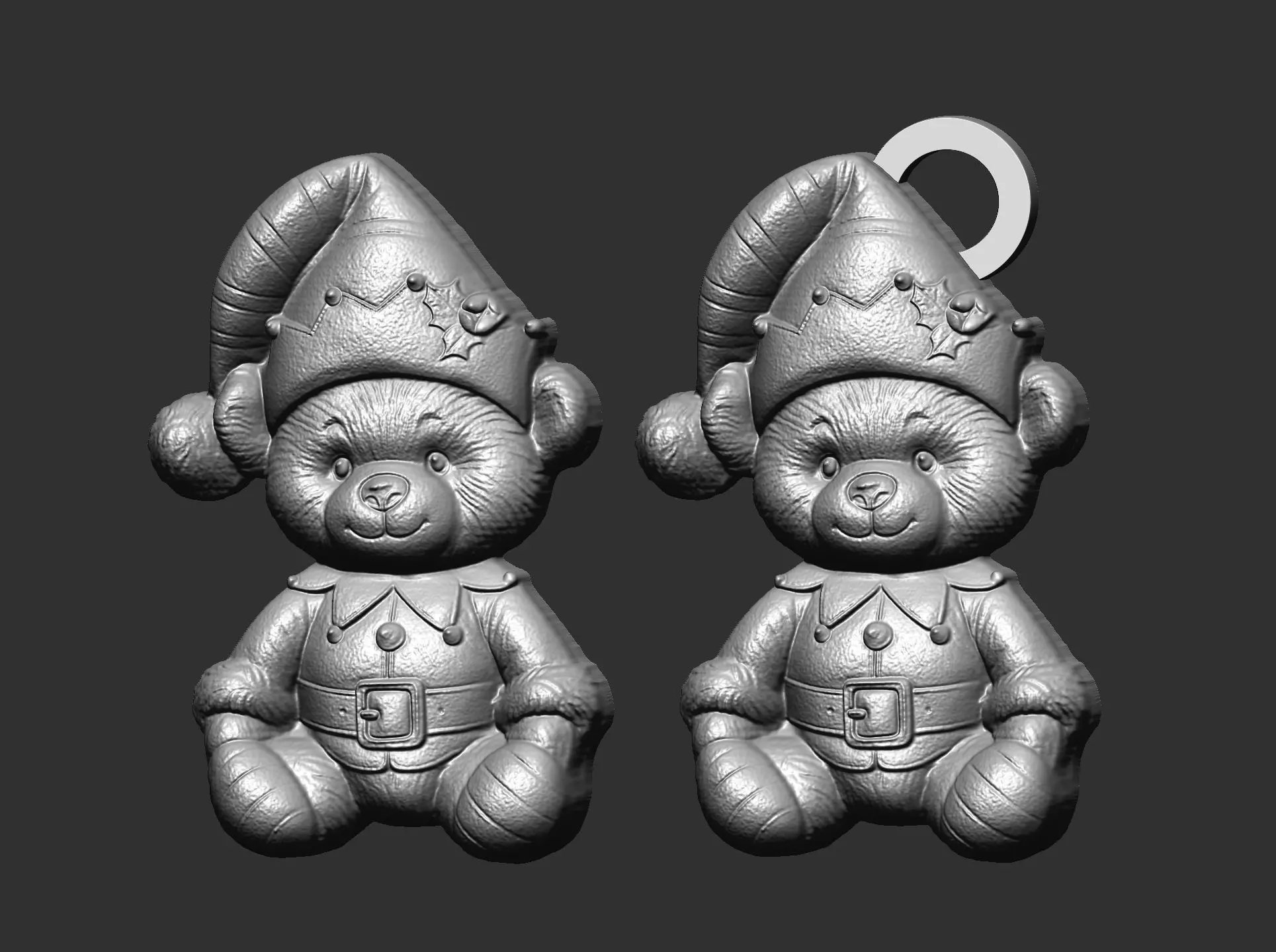 teddy elf christmas decor 3D print model_4