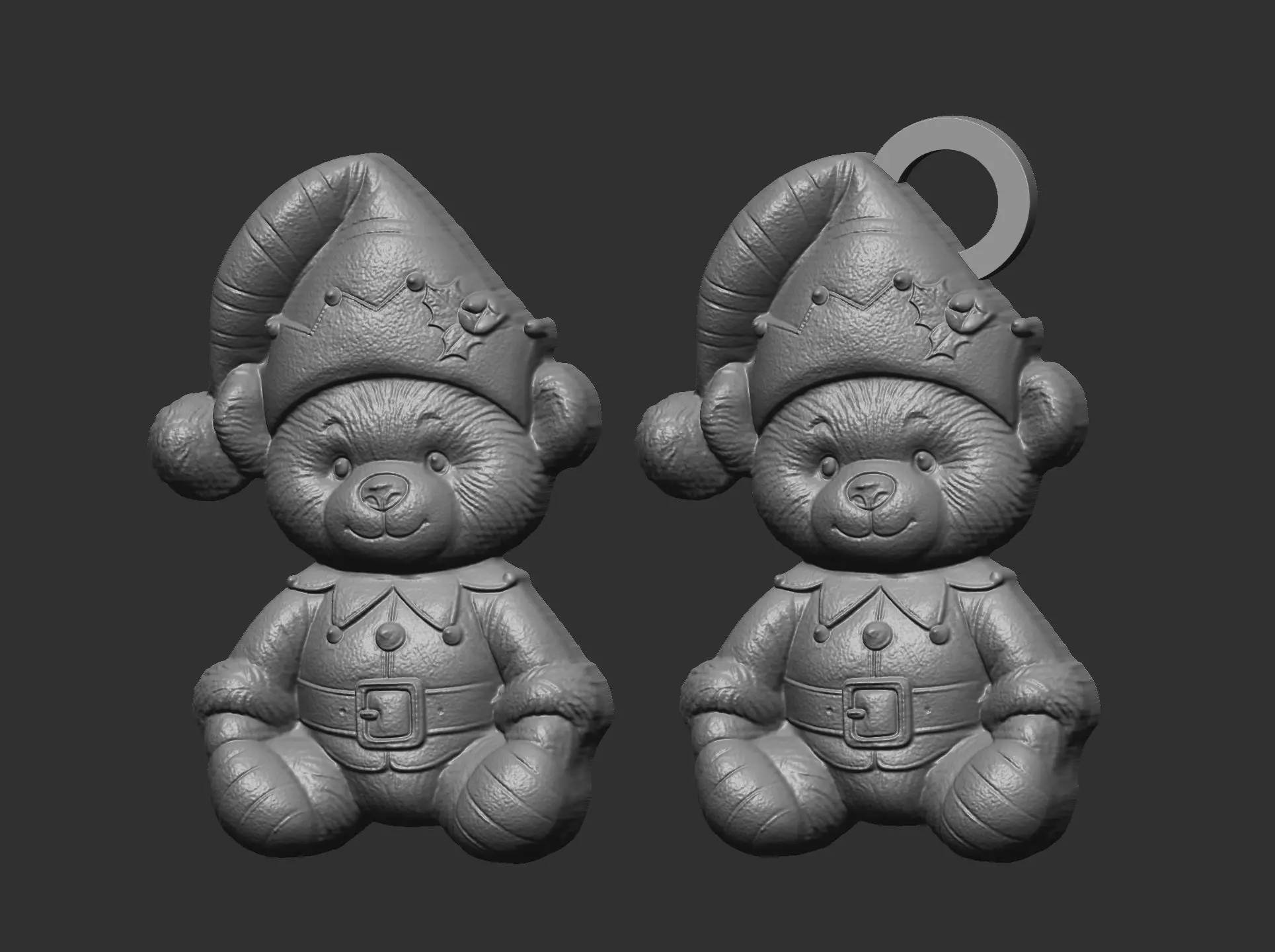 teddy elf christmas decor 3D print model_2