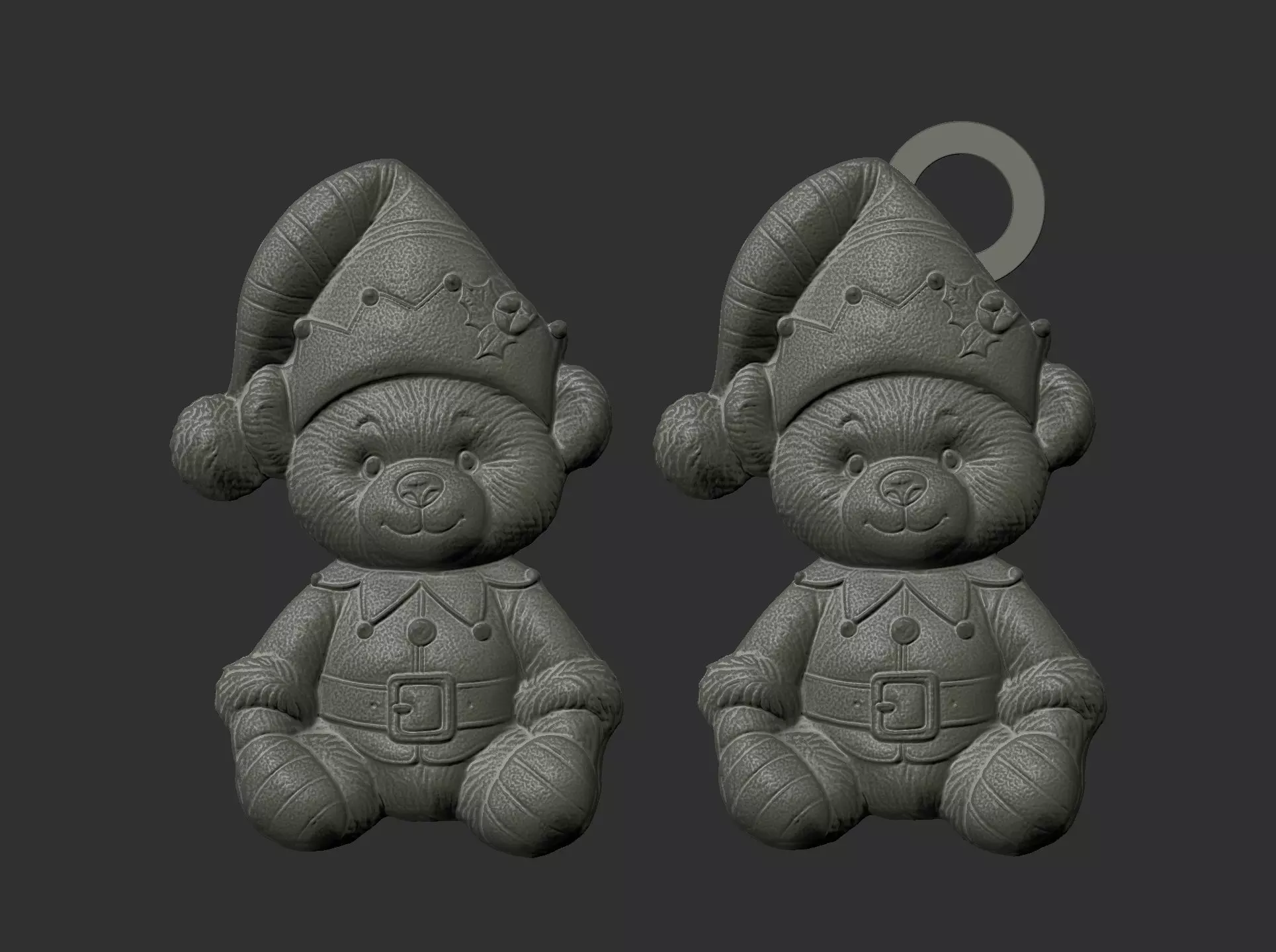 teddy elf christmas decor 3D print model_6