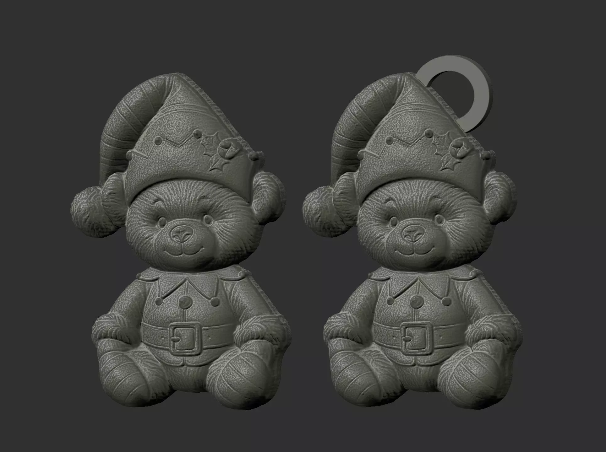 teddy elf christmas decor 3D print model_3