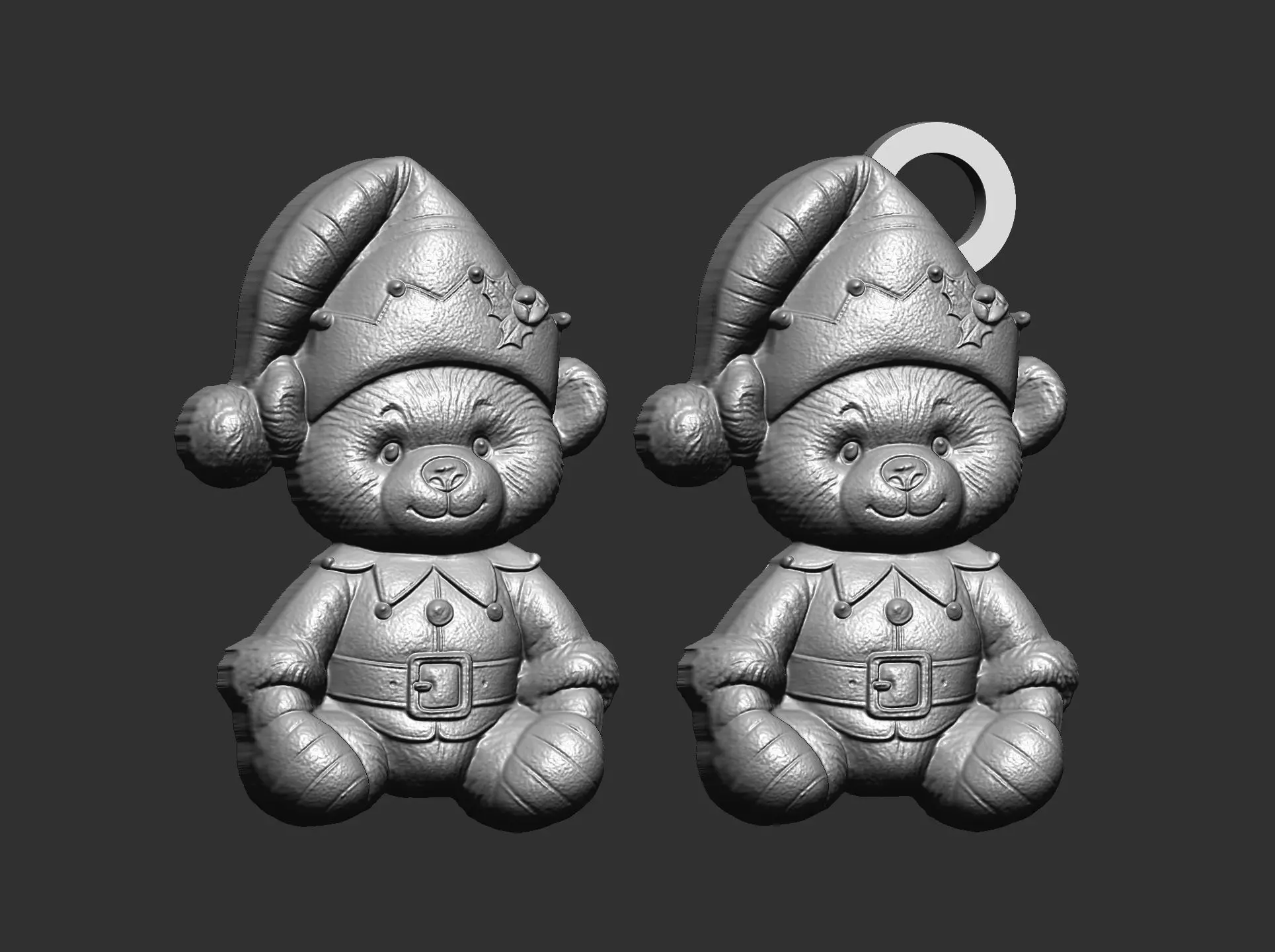 teddy elf christmas decor 3D print model_10
