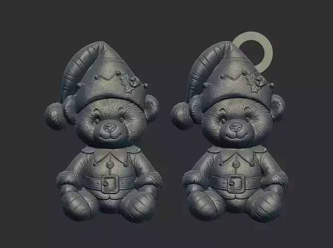 teddy elf christmas decor 3D print model