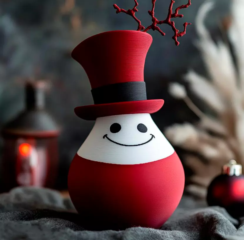 3D Cute Snowman Ornament Christmas Decoration Figurine 3D print model_0