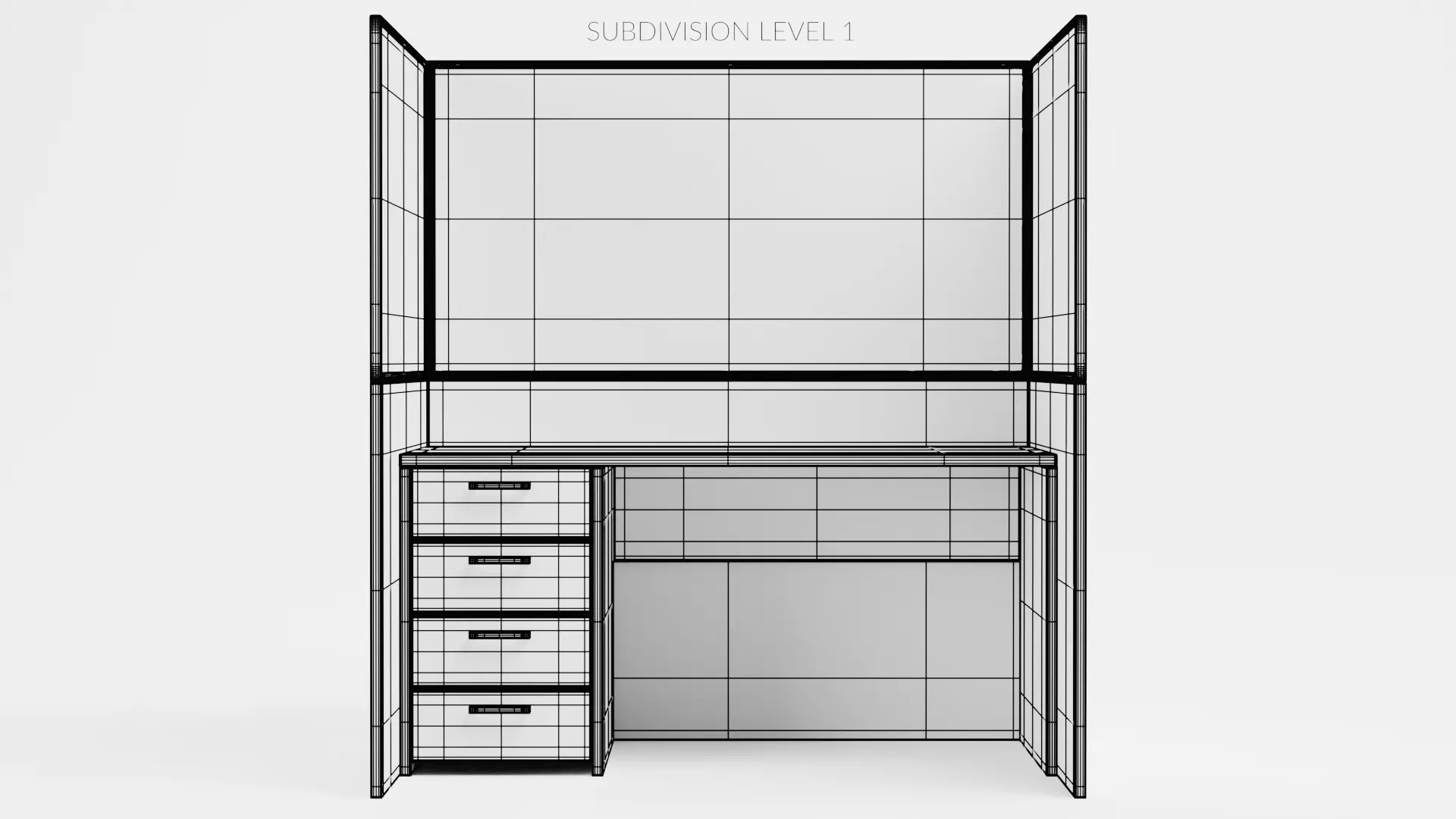 -Cubicle V1- Low-poly 3D model_8
