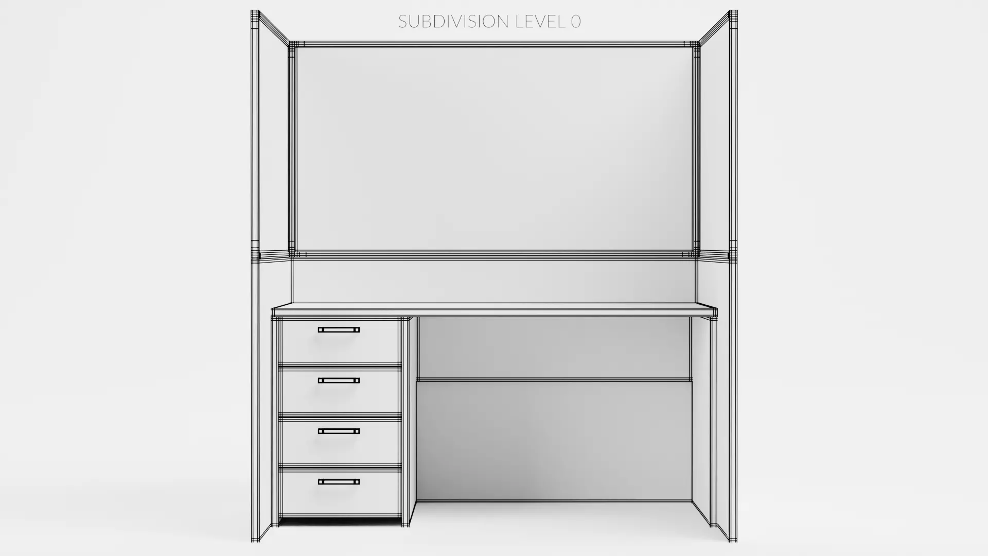 -Cubicle V1- Low-poly 3D model_7