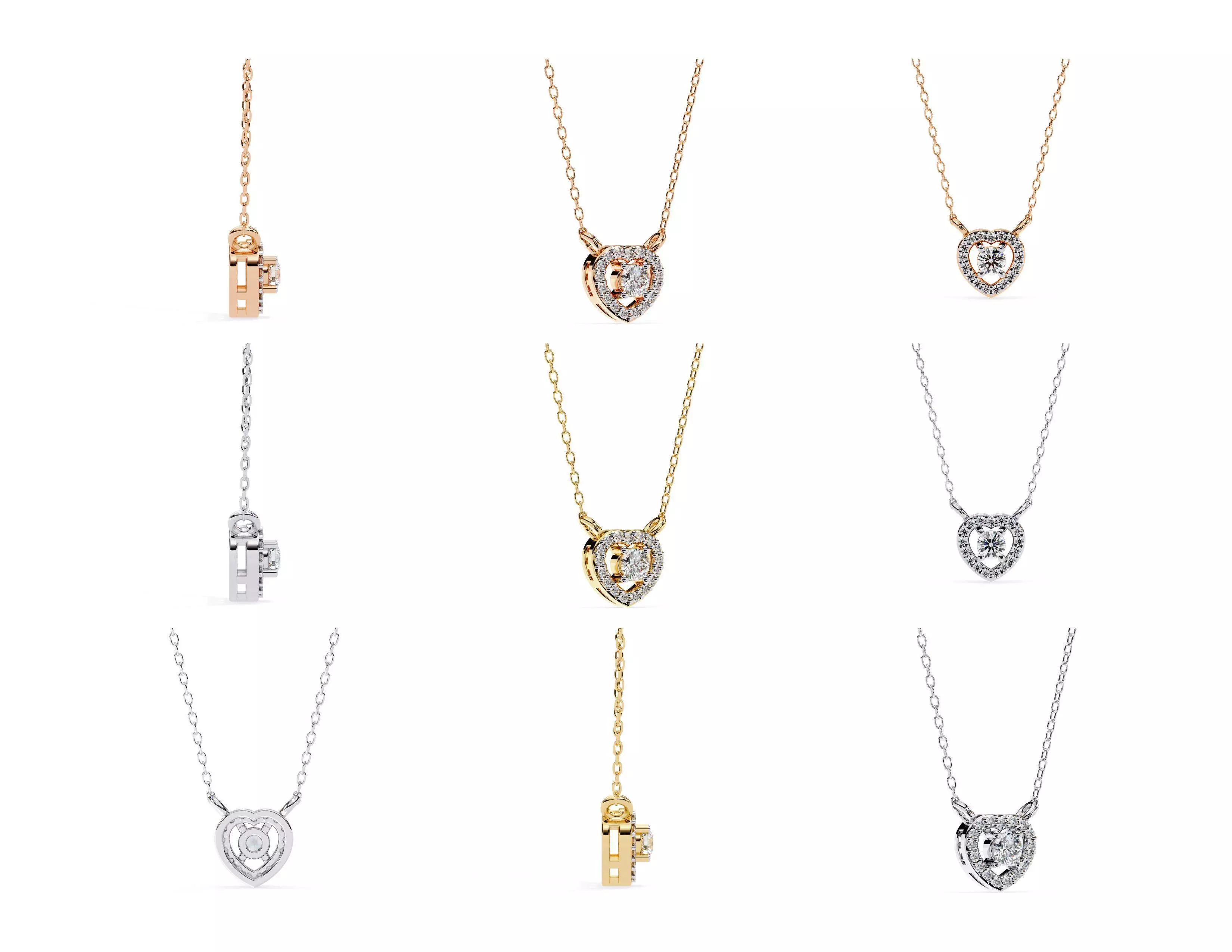 45 Diamond Pendant Designs 3DM STL Files Render 3D print model_15