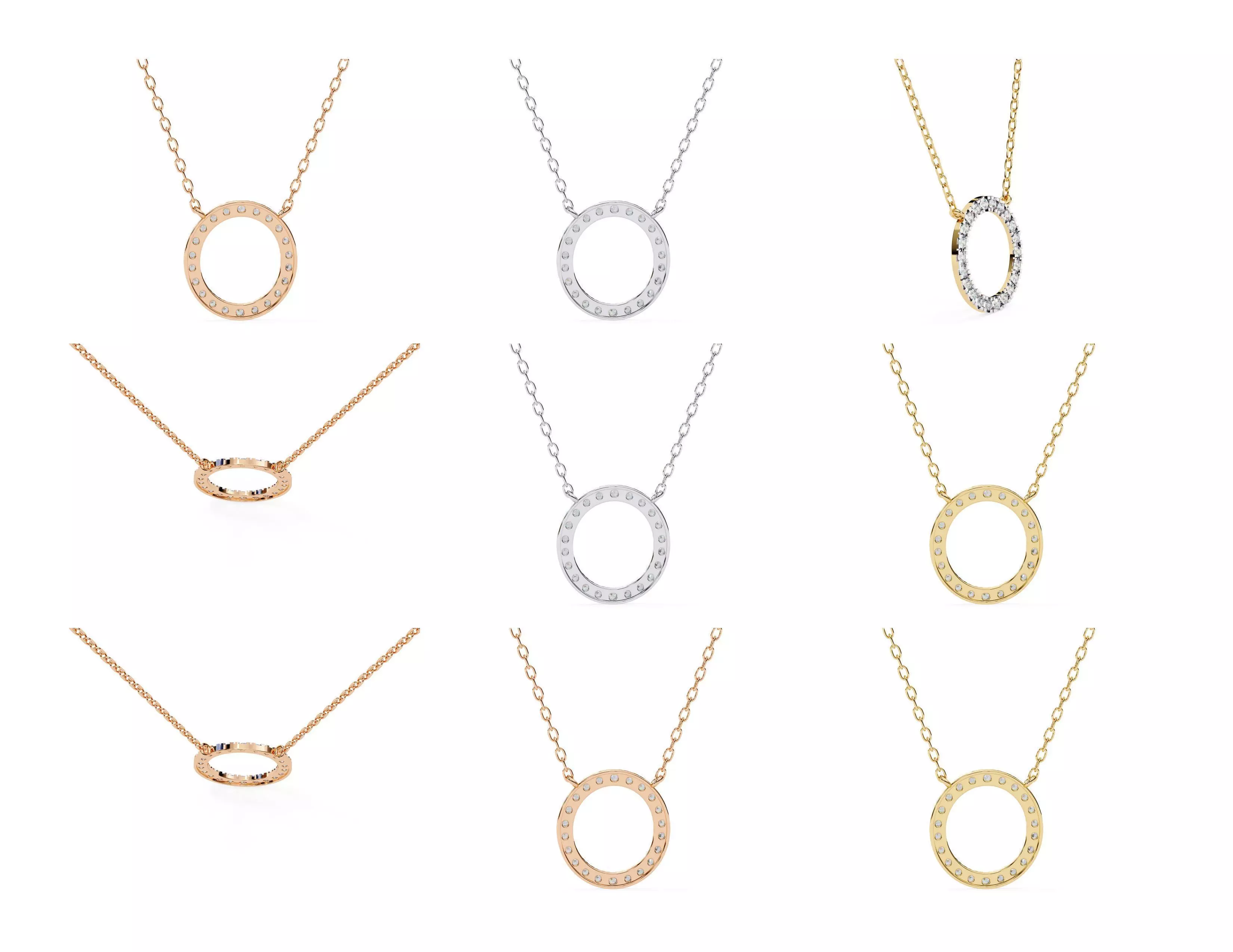 45 Diamond Pendant Designs 3DM STL Files Render 3D print model_27