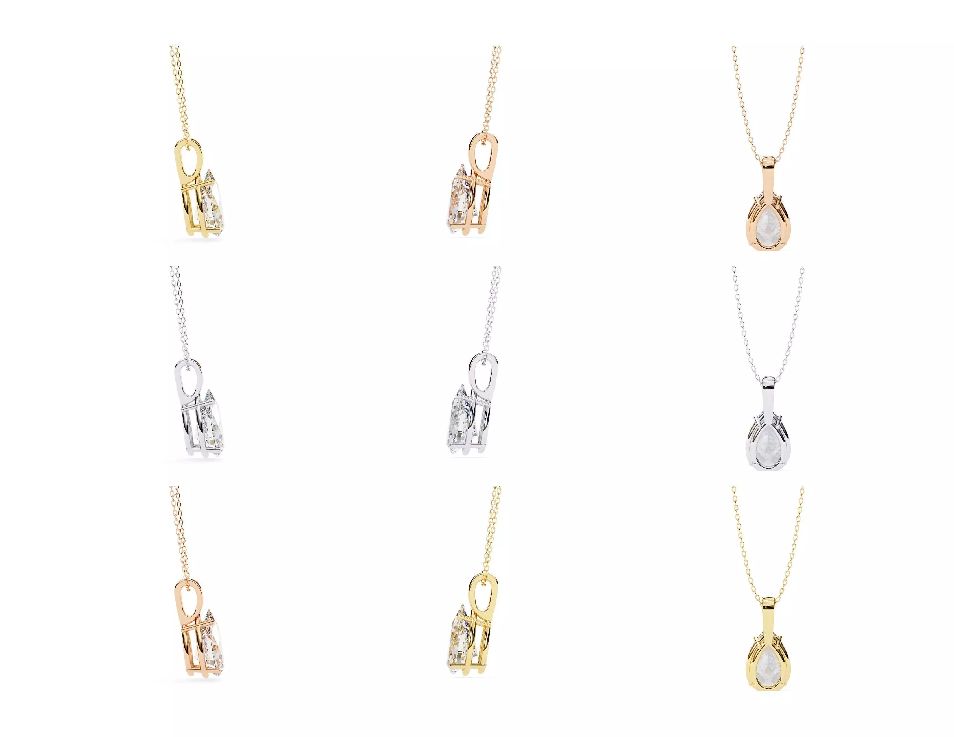 45 Diamond Pendant Designs 3DM STL Files Render 3D print model_37