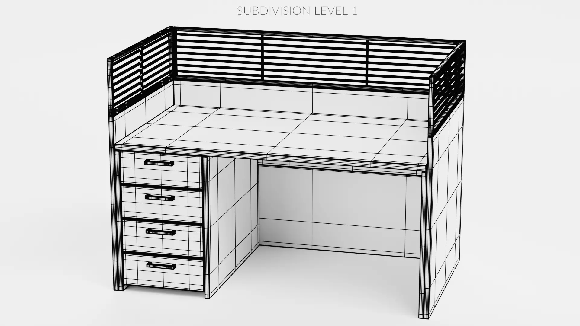 -Cubicle V2- Low-poly 3D model_8