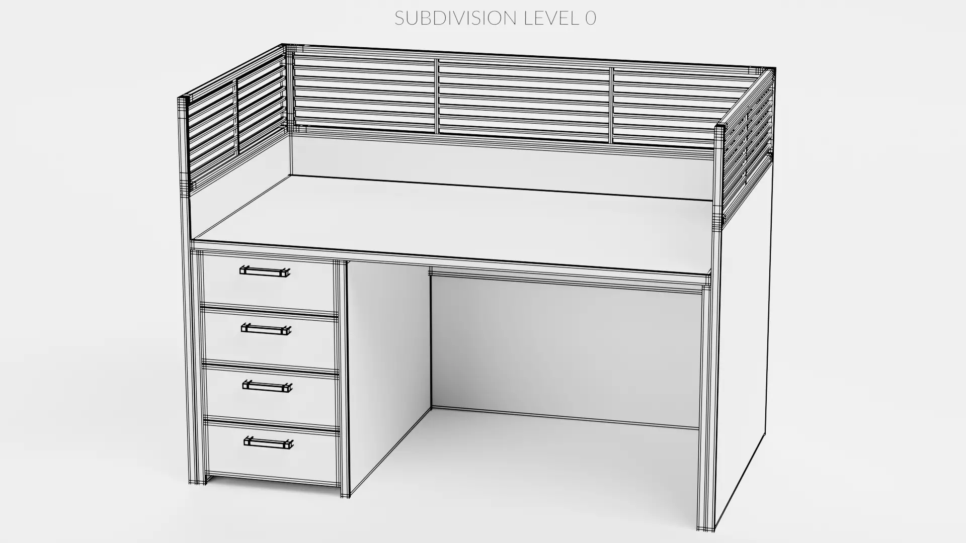 -Cubicle V2- Low-poly 3D model_7