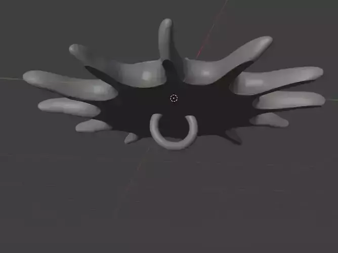 Organic Pendant Decorative 3D Model with Biomechanical Design