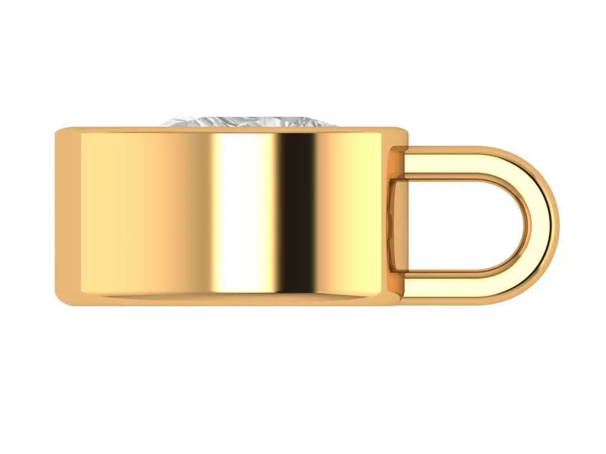 Pear Solitaire pendant 3D print model_4