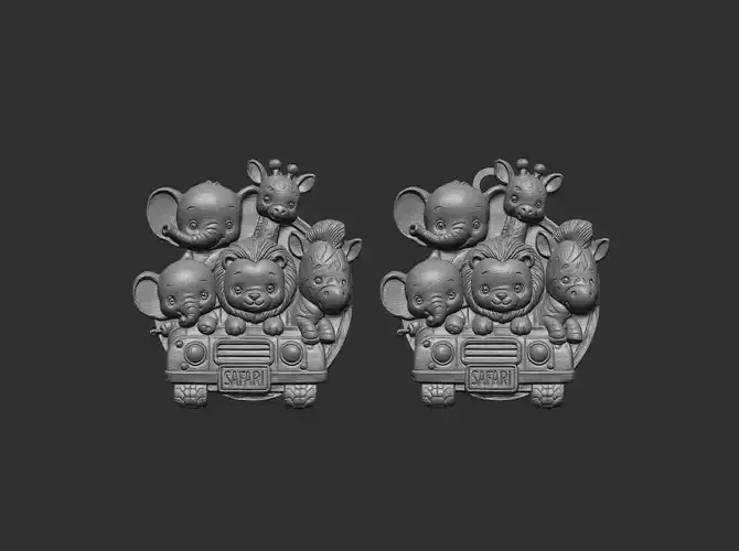 animalsafari keychain model 3dmodel 