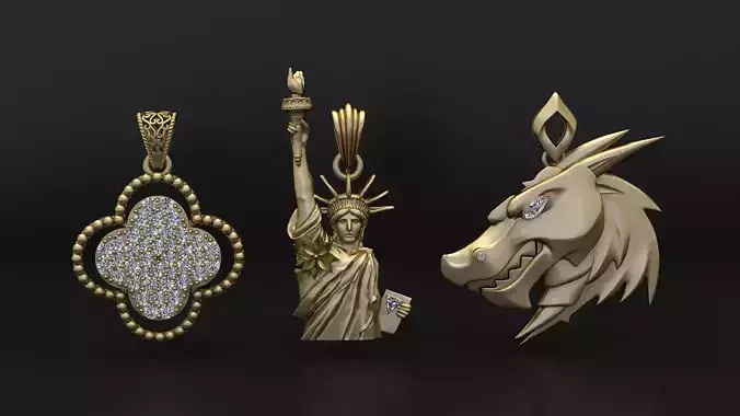 Luxury Gold Pendant Collection