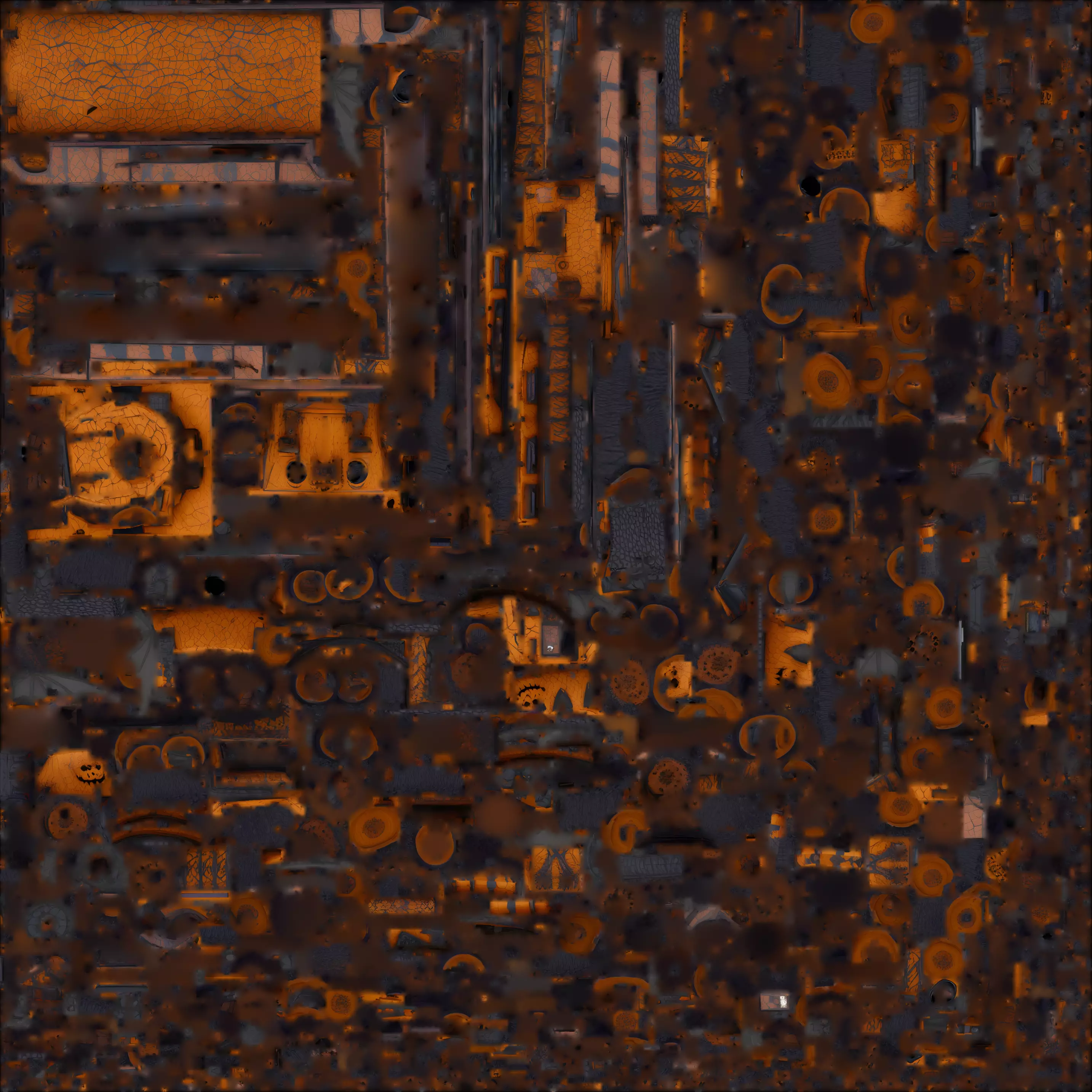 Halloween JackOLantern Tank 3D Model Weathered War Machine Low-poly 3D model_1