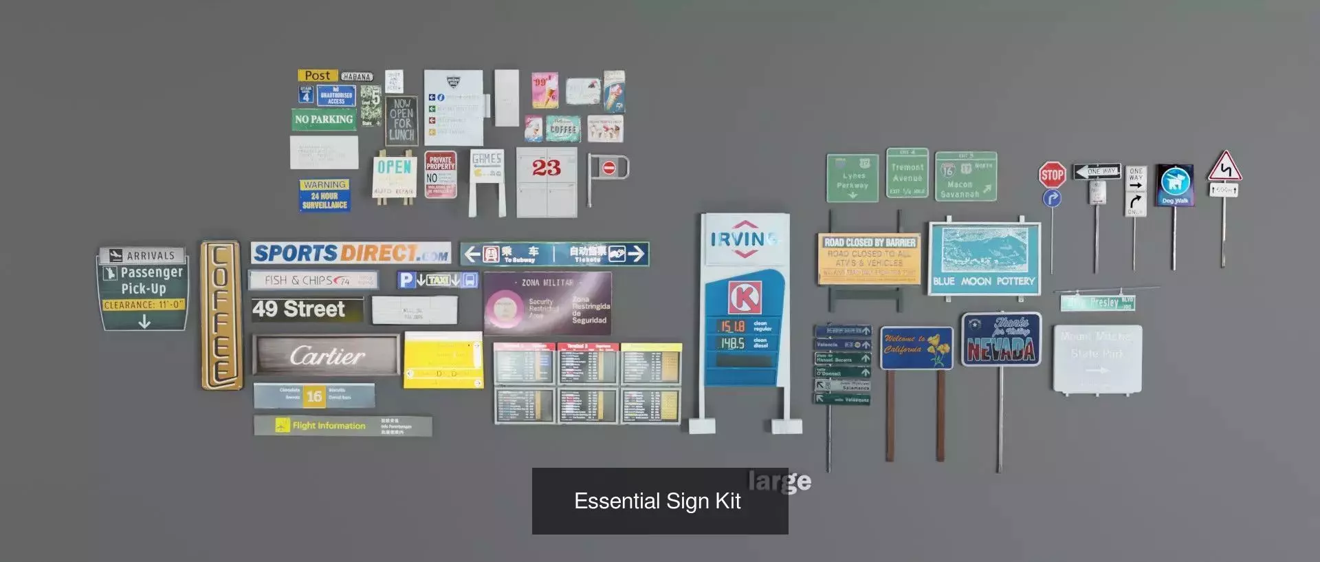 Low Poly  and City Exterior Assets Pack  3D Model Collection_5