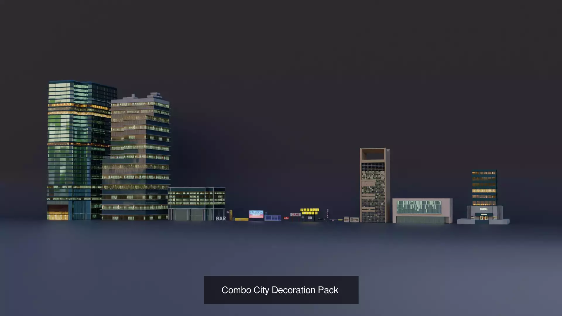 Low Poly  and City Exterior Assets Pack  3D Model Collection_3