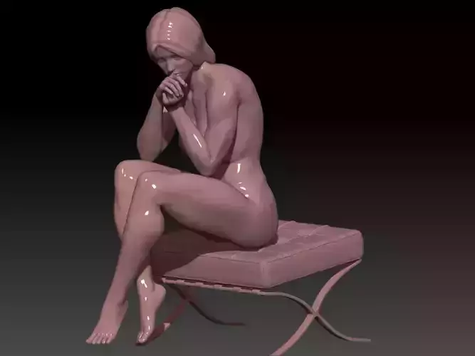 woman thinking sit