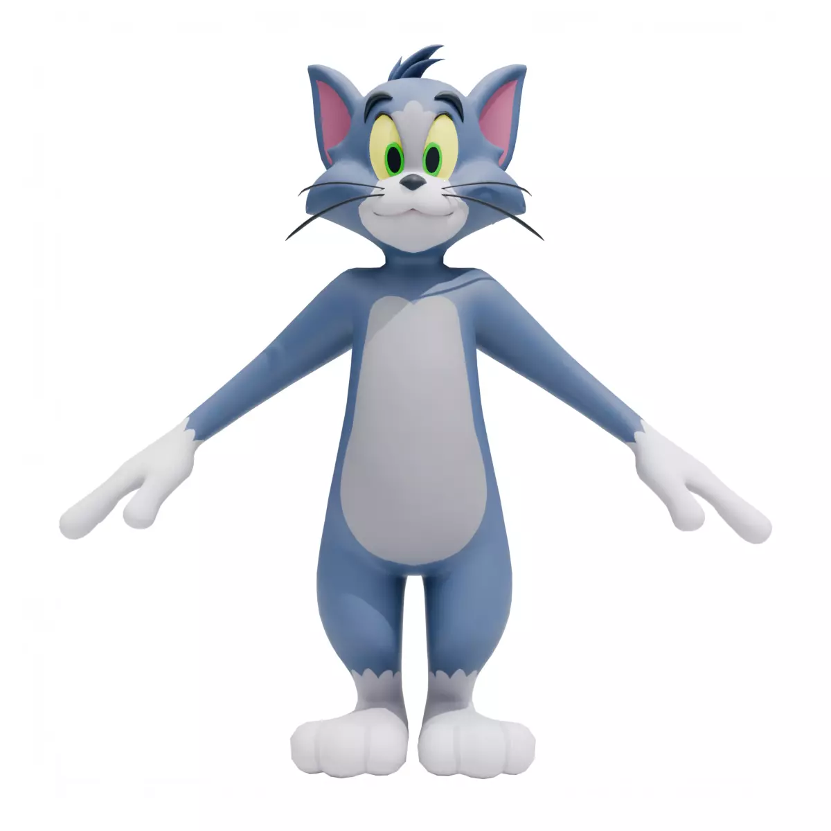 Tom Cat - Tom and Jerry Low-poly 3D model_1