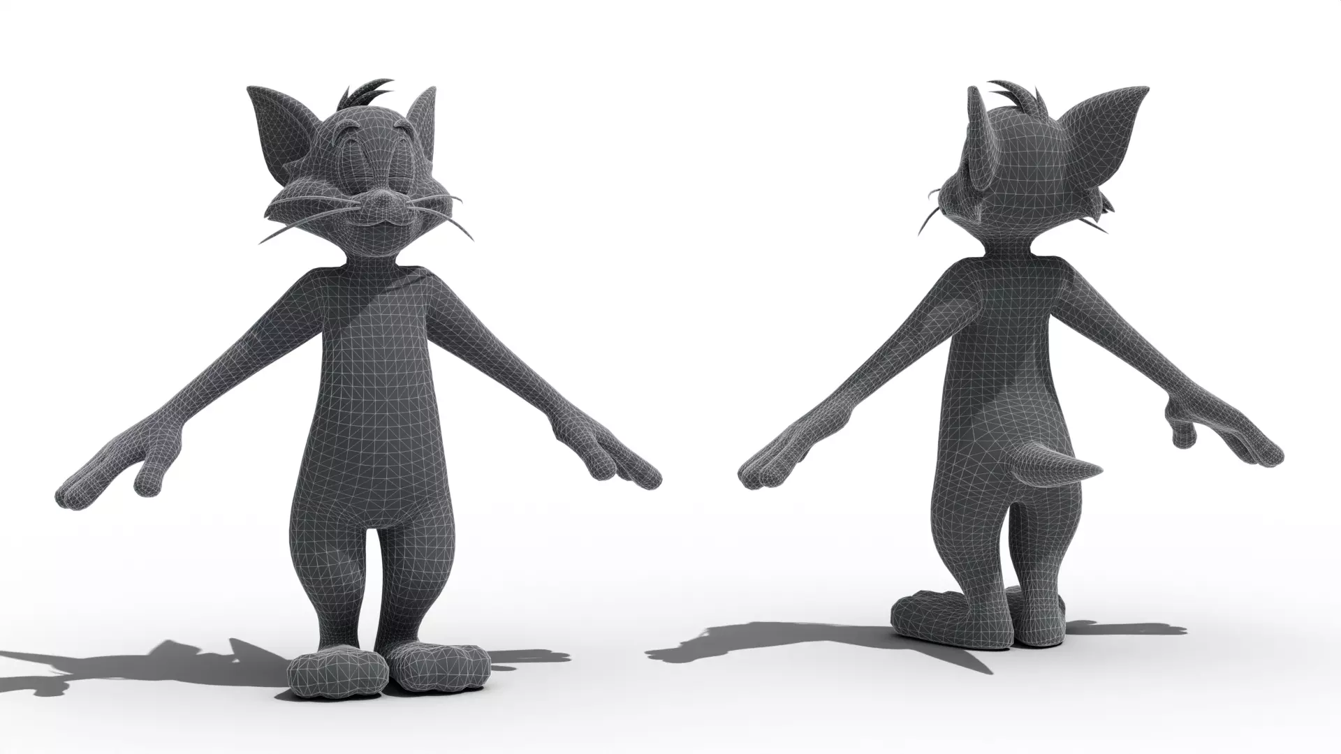 Tom Cat - Tom and Jerry Low-poly 3D model_11