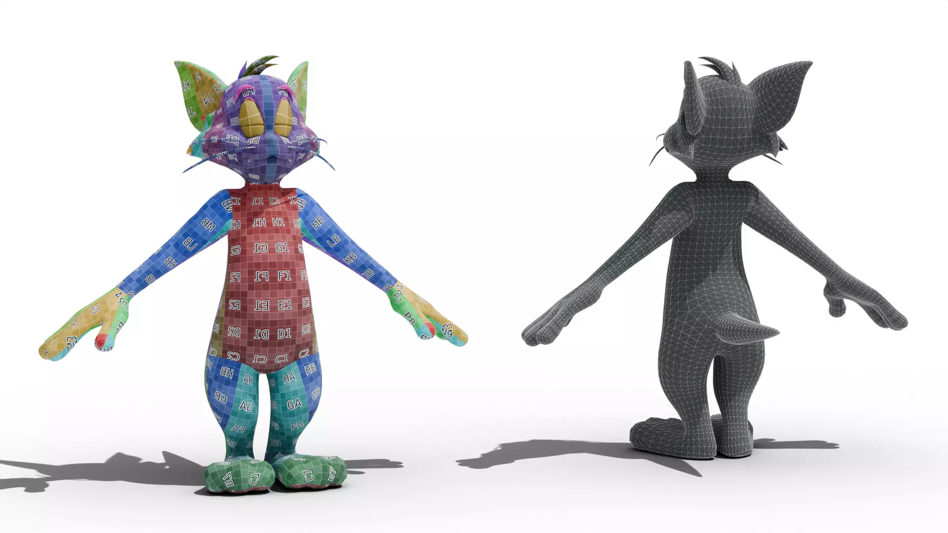 Tom Cat - Tom and Jerry Low-poly 3D model_10