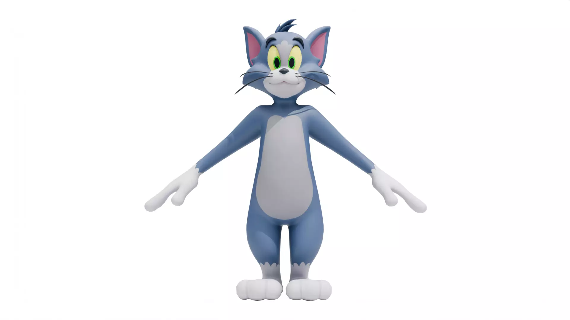 Tom Cat - Tom and Jerry Low-poly 3D model_0