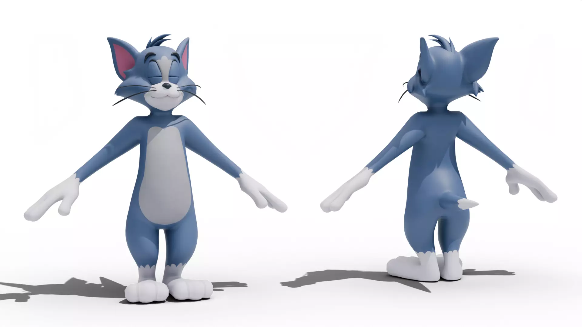 Tom Cat - Tom and Jerry Low-poly 3D model_9