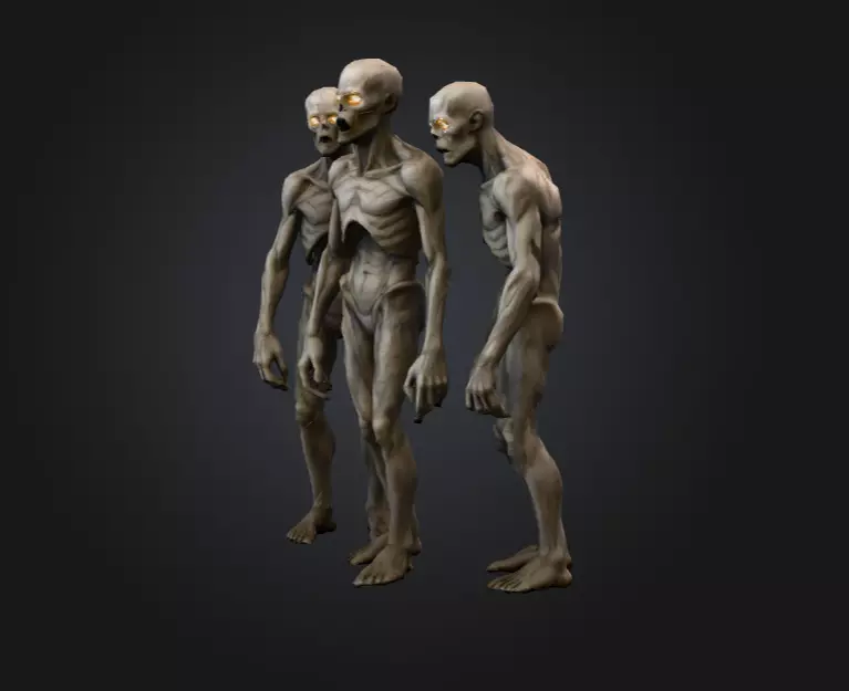 Hollowed Wanderer Low-poly 3D model_7