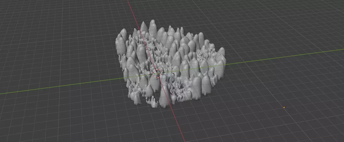 Stylized Rock Spikes Crystal Cluster 3D Model 3D print model_0