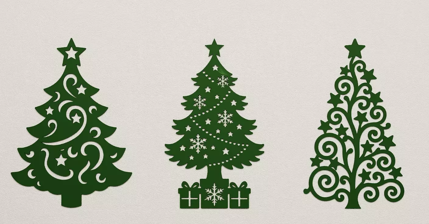 Christmas Tree Ornament Set Holiday Decoration 3D Models 3D print model_3