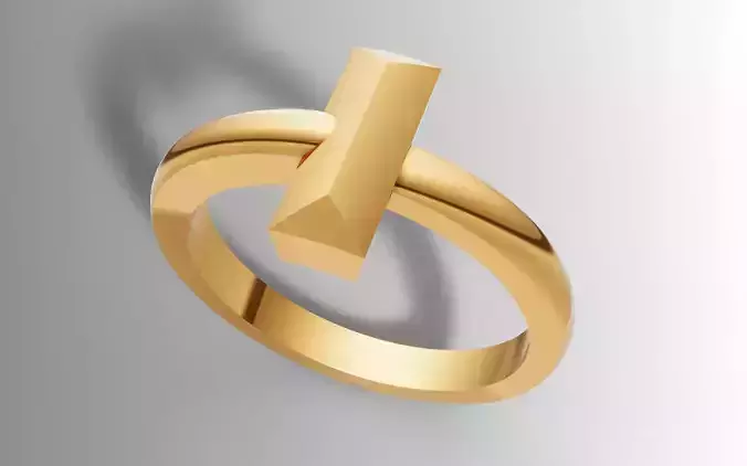 Tiffany T Style Ring CAD  3DM STL File