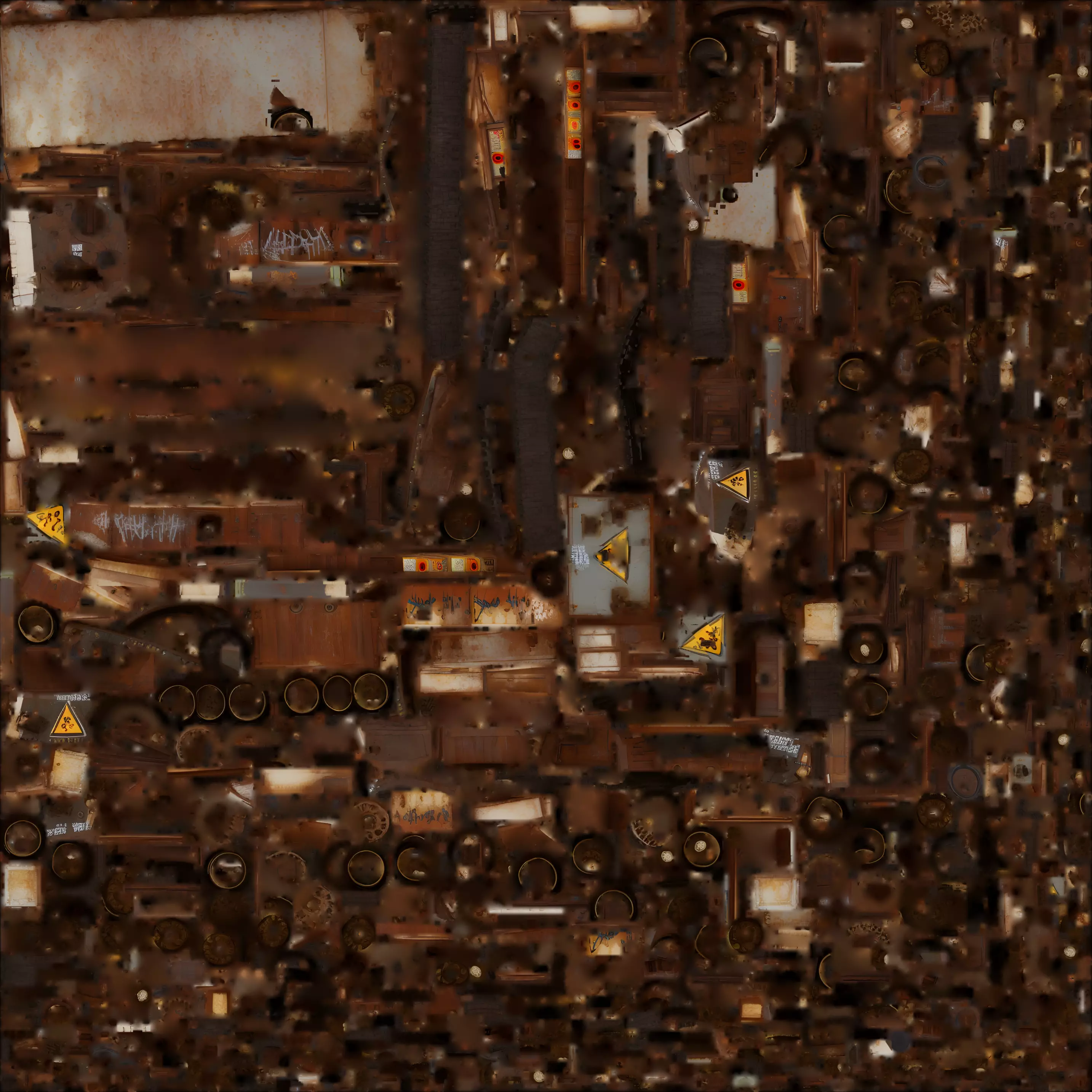 Rusted Siege Tank 3D Model Abandoned War Machine Low-poly 3D model_1