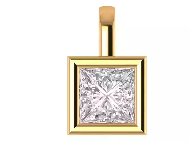 Princess Solitaire Pendant