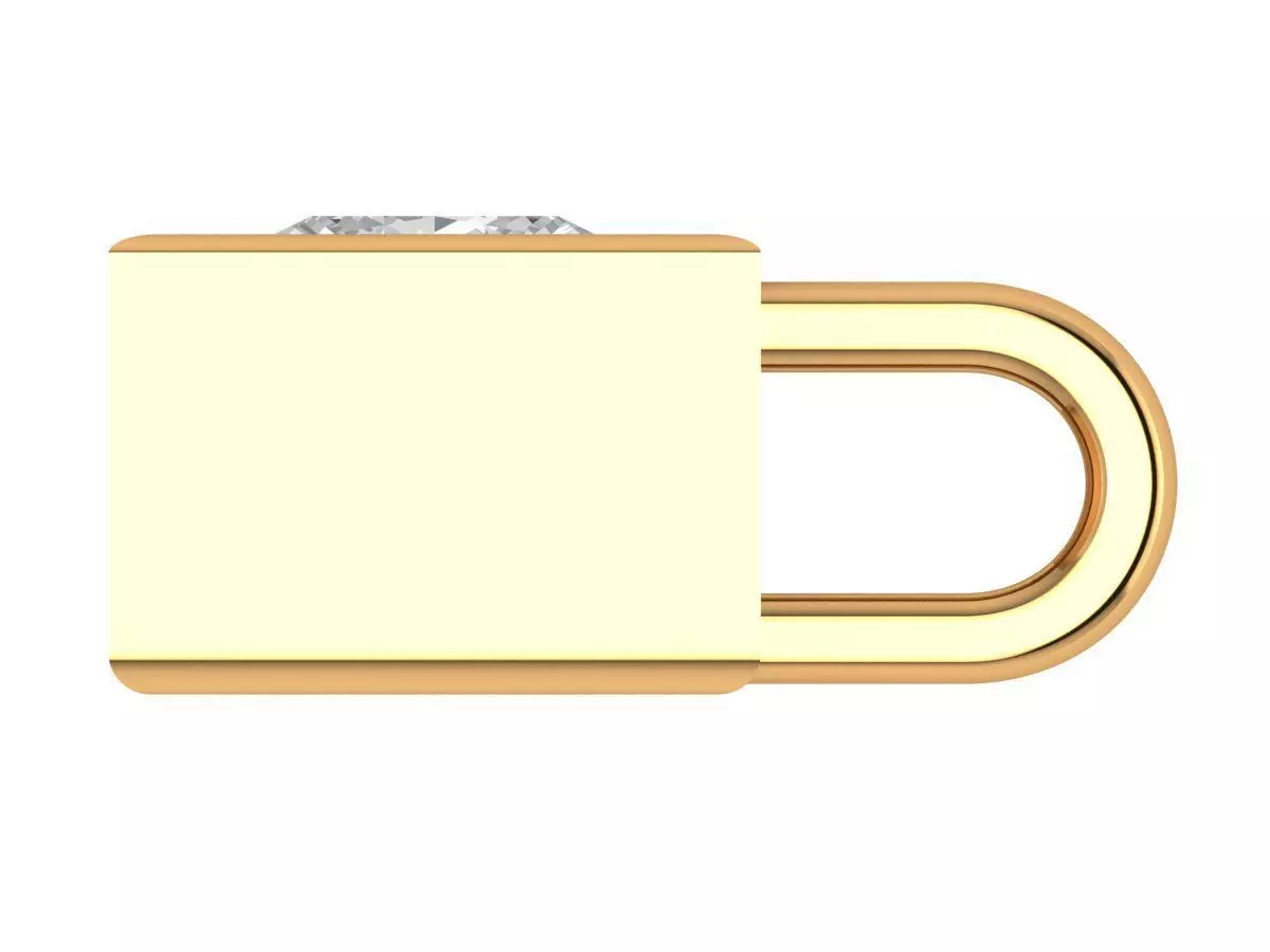 Princess Solitaire Pendant 3D print model_1